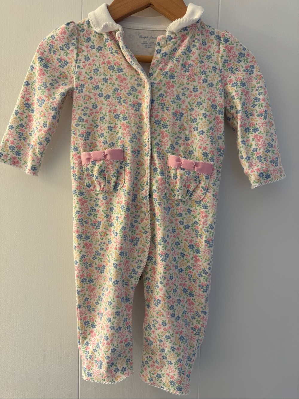 Ralph Lauren Cream Floral with Pink Accents